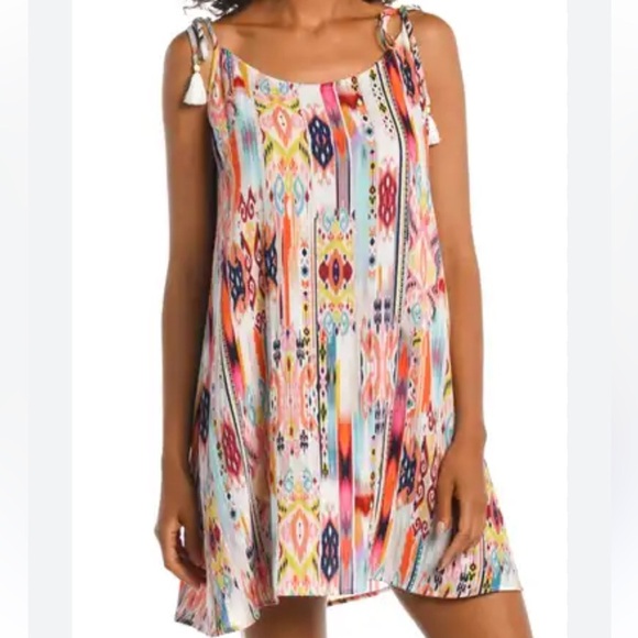La Blanca Dresses & Skirts - La Blanca Aztec Print Swimsuit Cover-up Mini Dress